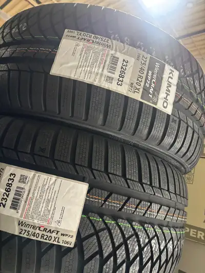 NEW 275/40/R20 Kumho snows–Model Y/X5/X6/ML/ RL/ MDX/ZDX/Cayenne/ Touareg/ Charger/Challenger Set of...