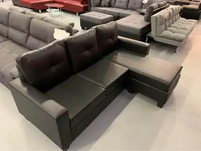 Leather Sectional Sofa | 3 Seater L-Shaped Couch, View more