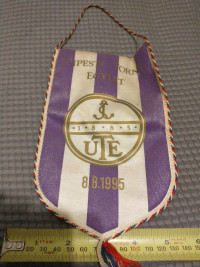 VERY RARE 1995-96 UEFA Cup banner/pennant Ujpest Dozsa vs Kosice