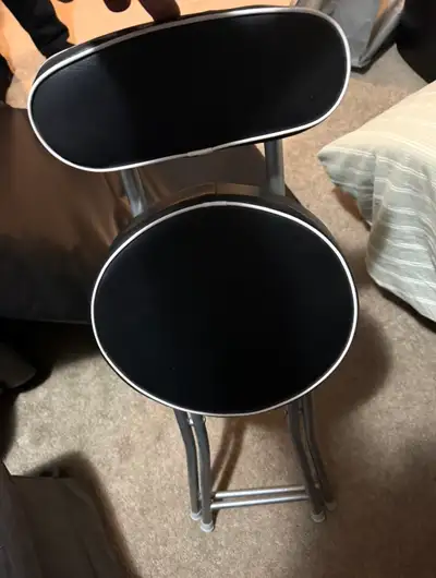Folding stool with backrest LIKE NEW, View more