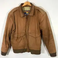 Made in Korea aviator style mens leather jacket