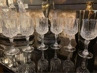 Set de 6 coupes à vin blanc cristal d'Arques Longchamp