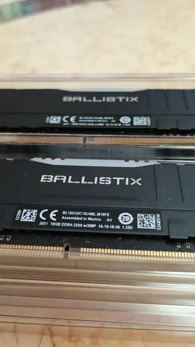 Ballistix crucial 16 GB RAM 16 18 18 36  2 sets left, View more