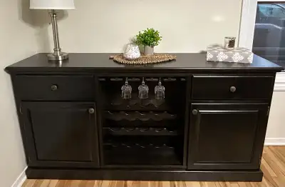 Solid Pine Buffet Cabinet / Sideboard – Espresso Finish , View more
