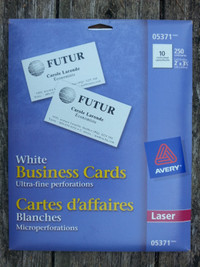 Brand New Avery Laser Business Cards - 2&quot;x3.5&quot; -  250