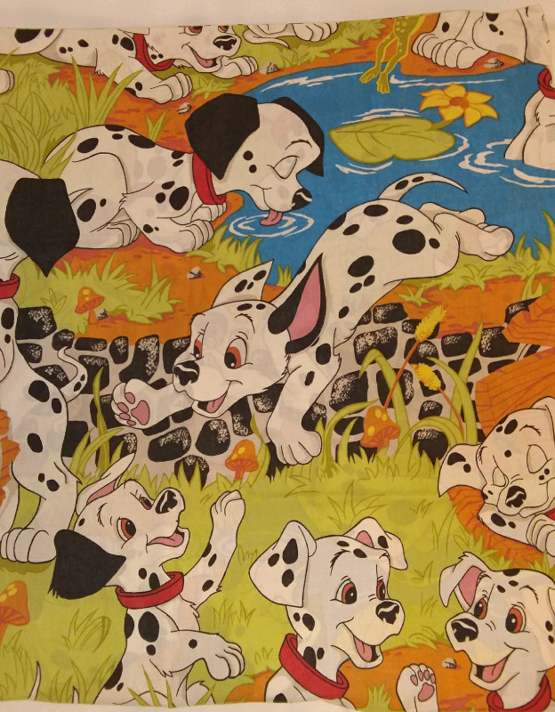 Disney 101 Dalmatians Puppy Twin Flat Sheet,Sewing Fabric Crafts in Bedding in Truro - Image 2
