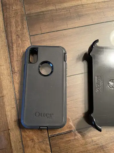 Selling a nearly new Otter box case with clip holder for an iPhone X or 10. $10 email me if interest...