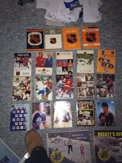 I have a collection of NHL guide books heritage books stats stating from 1964 and up to the 90's and...