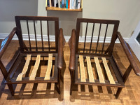 2 Vintage Teak Lounging Chairs