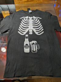 Skeleton beer t-shirt - size L