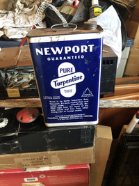 Newport turpentine tin / Oil Cans  White Rose Enarco Supertest 