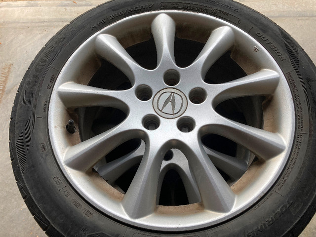4 Acura TSX Rims and all-season tires.  215/50R17 in Tires & Rims in Barrie - Image 4
