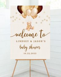 Bear theme baby shower sign board ! Custom Event Foam Board