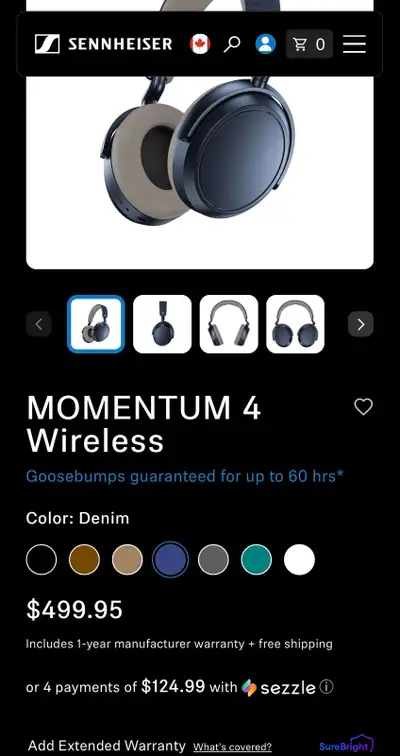 *BRAND NEW SEALED* Sennheiser Momentum 4 Wireless Headphones, View more