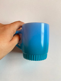 Vintage ombré fire king milk glass mug