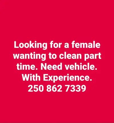 CLEANING JOB PART TIME, View more