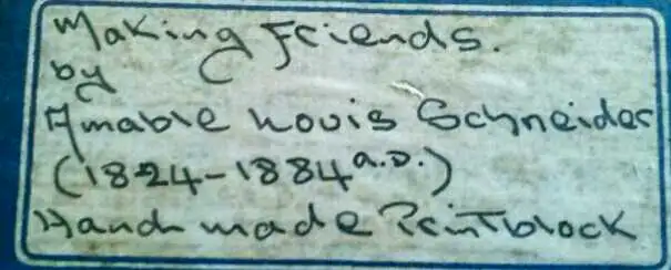 "Making Friends" small print by the renowned Amable Louis Schn63006661023233121