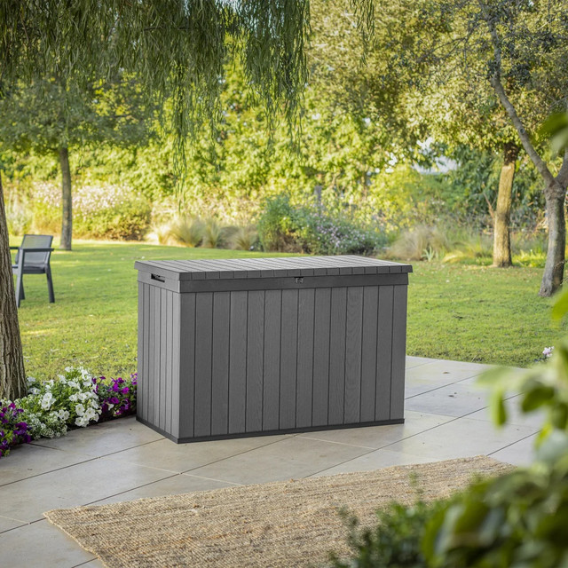 Deck Box 175 Gallon – Keter Darwin, Weather-Resistant, Wood-Look in Outdoor Tools & Storage in Kitchener / Waterloo