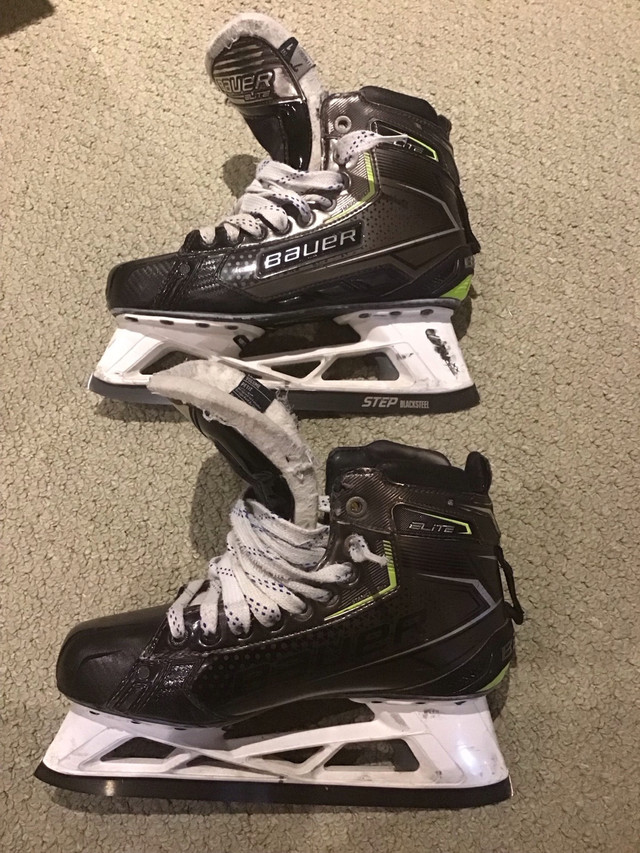 Ice Hockey Goalie Skate, Size 7, Fit 1, Bauer Elite in Hockey in Oshawa / Durham Region