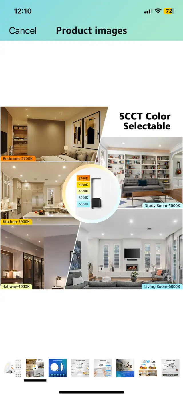 New 24pk LVWIT 4 Inch 5CCT LED Downlight, 7W 700 Lumens Dimmable in Indoor Lighting & Fans in Hamilton - Image 6