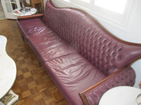3pc Italian Top Grain Leather Sofa & Chairs Mint Condition C1973