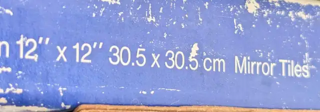 Retro Partial Box Glas-Tile 12x12" Blue Floral Wall Mirror Tiles in Home Décor & Accents in London - Image 8