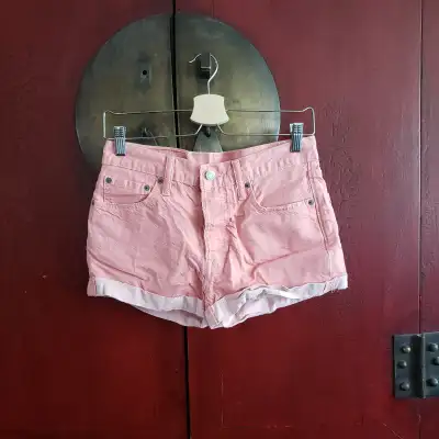 Levi’s 501 Pink Denim Mid Rise Shorts, View more