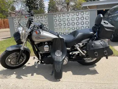 Very nice 2008 Harley Davidson Fatbob. Double headlight. Only rode twice last year and twice this ye...