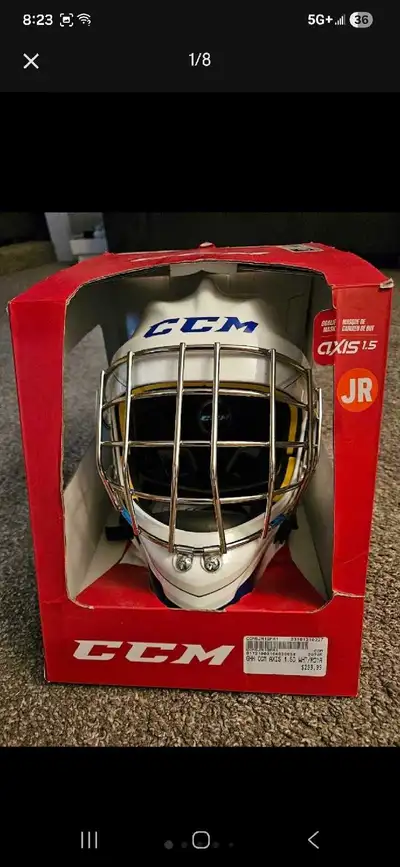 CCM goalie helmet, View more