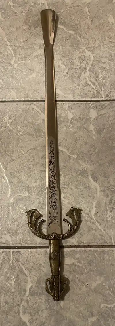 Vintage Metal 24" Shoe Horn Sword Shape., View more