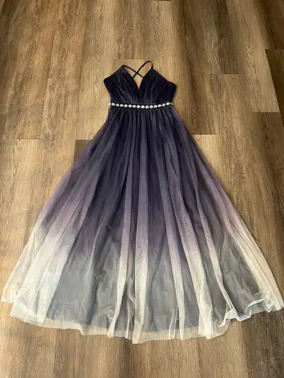 strapless open back dress La Femme Dress 32307 Formal Prom Dress Dark Berry / 10