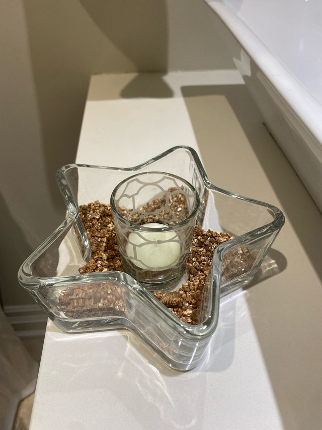 Star Double Glass Tea Light in Home Décor & Accents in Markham / York Region