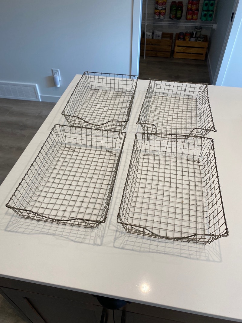 Antique sorting wire mesh basket Storage & Organization Calgary Kijiji