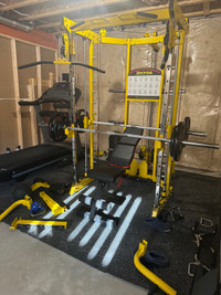 Moving sale - complete set of  sparsely used home gym