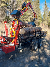 Log loader for ATVs , or tractors