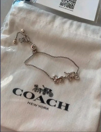 NEW! COACH horse and carriage bracelet, silver