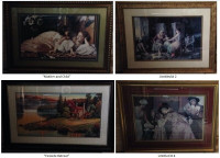 FINE ART - 4 larged framed "classics