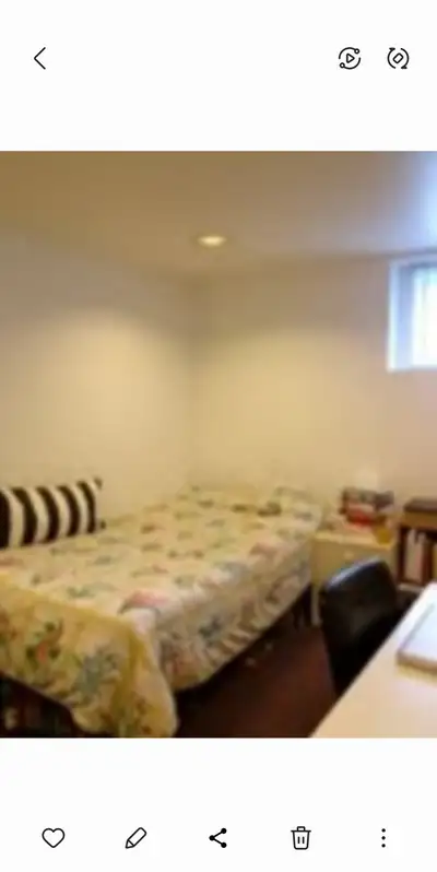 A furnished room for rent in a basement of a well maintained house. Female only. Shared accommodatio...