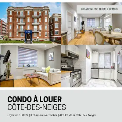 CONDO 3 CAC - PARC DU MONT-ROYAL