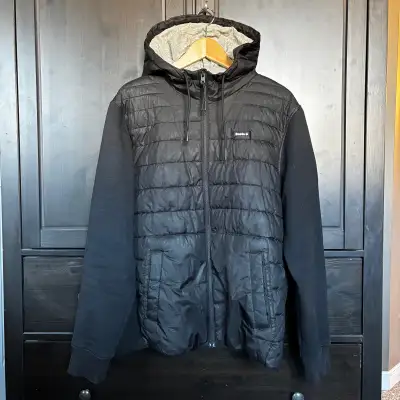 Men’s Roots Cabin To City Black Winter Jacket With Hood-Large, View more