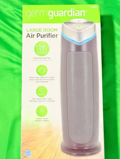 GermGuardian AC4825 4-in-1 HEPA Filter & UVC Tower Air Purifier,, View more