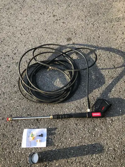 FOR SALE double length power washer hose & NEW handle, View more