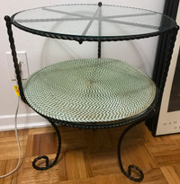 Antique glass table