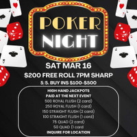 March 16, Poker Cash Game 