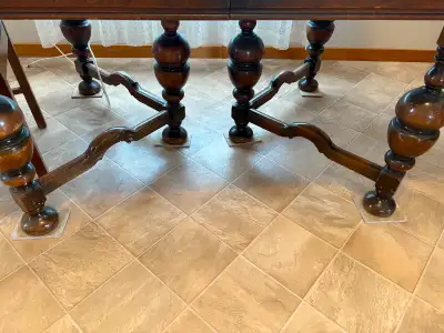 Antique Mahogany Table. Table measures 60” long x 45” wide x 30” deep