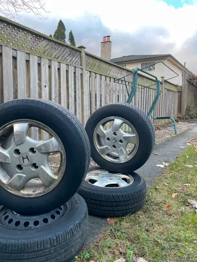 I have 4 Tires with Alloy Rims for Honda Accord. Two with very strong winter tires and two all seaso...