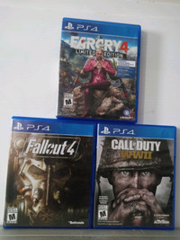 PS4 Games FARCRY-4 $20, FALLOUT- 4 $15 -Call Of Duty Is SOLD.