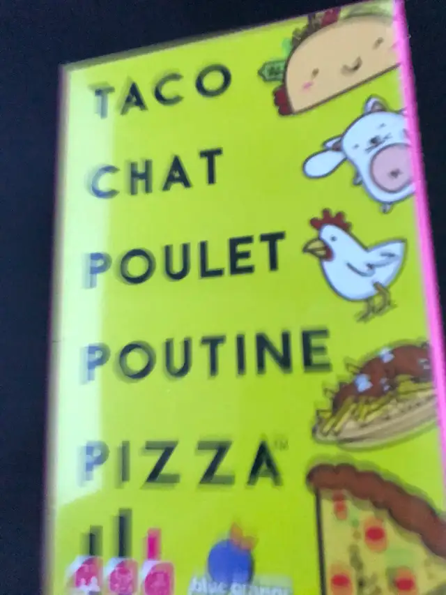 Taco Chat Poulet Poutine Pizza - French board game  - New