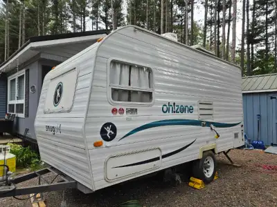 2002 14 ft. Bonaire. Good condition,no leaks,fridge,stove heater all work. Solid floor, awning,new s...