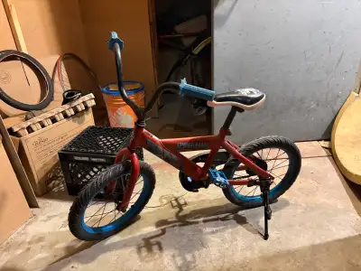 16 inches blue wheels Huffy kid bike., View more